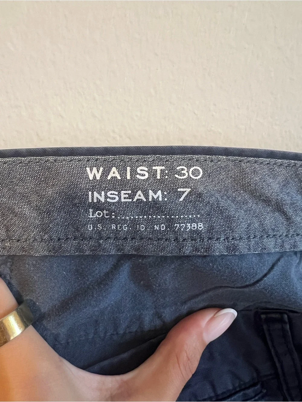 J. Crew Navy Flat-Front Chino Shorts - Men’s